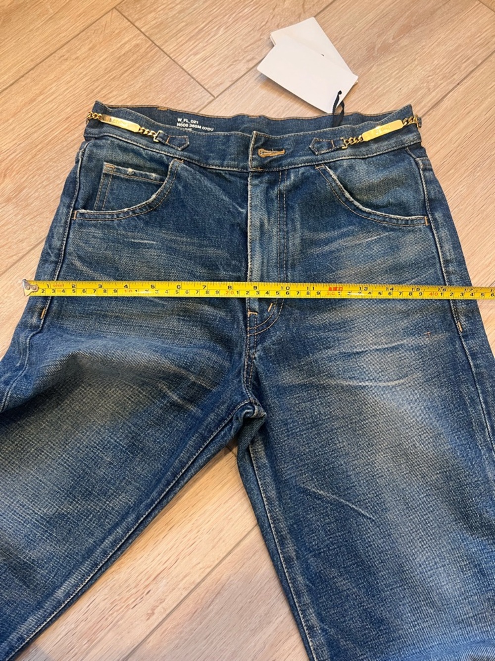 Celine Triomphe Chain Detail Jeans – Gold Chain Waist – Designer Denim - Picture 15 of 15